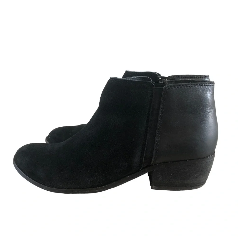 Dune London Penelope Black Leather Ankle Bootie 39/8